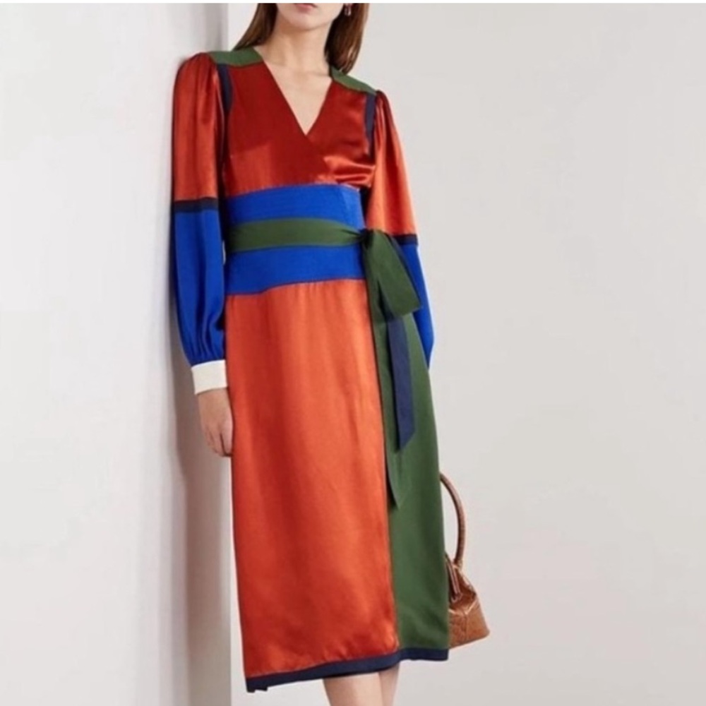 Tory Burch Colorblock Wrap Dress